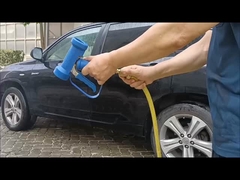 Pistol cuci industri biru kuningan dengan loop perlindungan keamanan pemicu untuk penggunaan cuci air panas